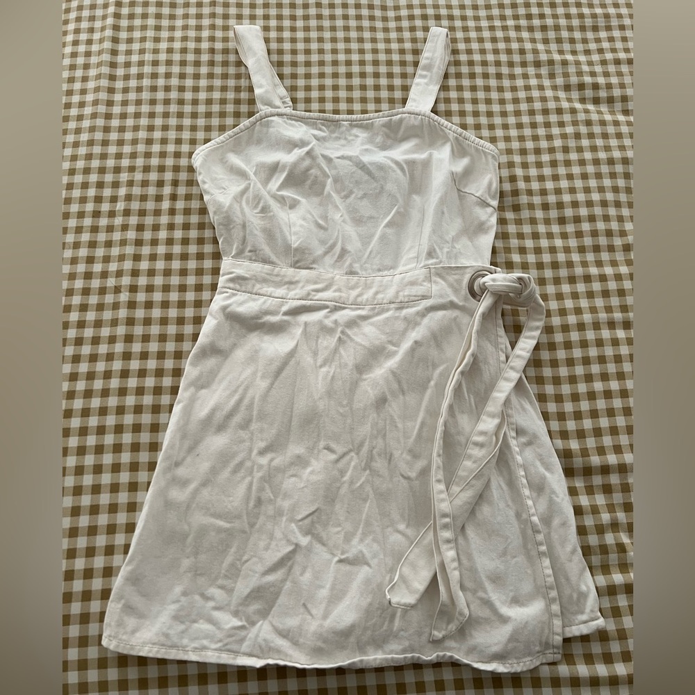 100% cotton romper. Wrap skirt with shorts